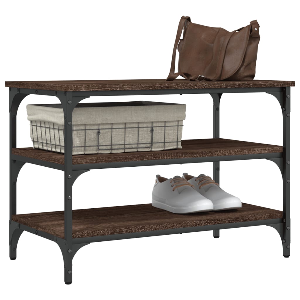 Skobenk Brun Eik 70X38,5X49 Cm Konstruert Tre