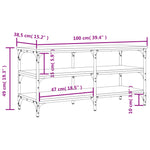 Skoskap Sonoma Eik 100X38,5X49 Cm Konstruert Tre