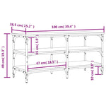 Skobenk Brun Eik 100X38,5X49 Cm Konstruert Tre