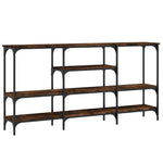 Konsollbord Røkt Eik 160X29X80 Cm Konstruert Tre