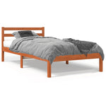 Sengeramme Uten Madrass Voksbrun 90X190 Cm Heltre Furu