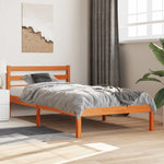 Sengeramme Uten Madrass Voksbrun 90X190 Cm Heltre Furu