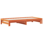 Uttrekkbar Dagseng Voksbrun 90X200 Cm Heltre Furu