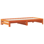 Uttrekkbar Dagseng Voksbrun 90X200 Cm Heltre Furu
