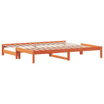 Uttrekkbar Dagseng Voksbrun 90X190 Cm Heltre Furu