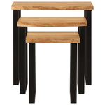 Stablebord Med Naturlig Kant 3 Stk Heltre Akasie