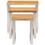 Stablebord Med Naturlig Kant 3 Stk Heltre Akasie