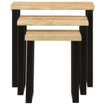 Stablebord Med Naturlig Kant 3 Stk Heltre Mango