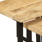 Stablebord Med Naturlig Kant 3 Stk Heltre Mango