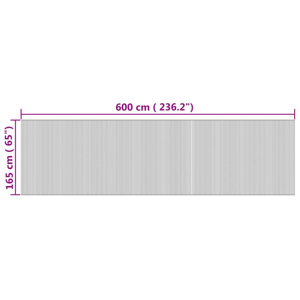 Romdeler Naturell 165X600 Cm Bambus