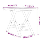 Sammenleggbart Hagebord 45X45X45 Cm Bambus