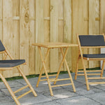 Sammenleggbart Hagebord 55X55X75 Cm Bambus