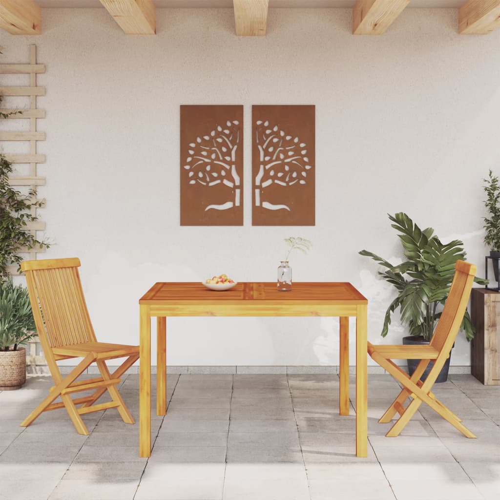 Utendørs Spisebord 110X110X75 Cm Heltre Akasie