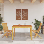 Utendørs Spisebord 110X110X75 Cm Heltre Akasie