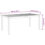 Utendørs Spisebord 180X90X75 Cm Heltre Akasie