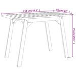 Utendørs Spisebord 110X56X75 Cm Heltre Akasie