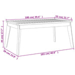 Utendørs Spisebord 100X55X45 Cm Heltre Akasie