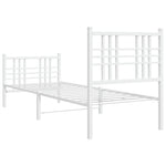 Sengeramme I Metall Med Hode- Og Fotgavl Hvit 80X200 Cm