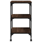Skriverbord 3 Hyller Brun Eik 50X41X75 Cm Konstruert Tre