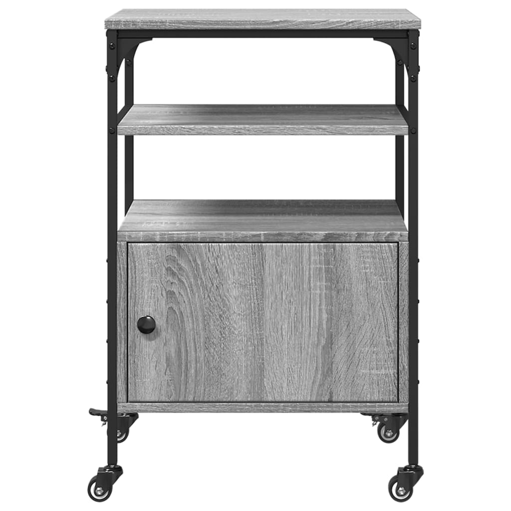 Skriverbord 3 Hyller Grå Sonoma 50X40X76 Cm Konstruert Tre
