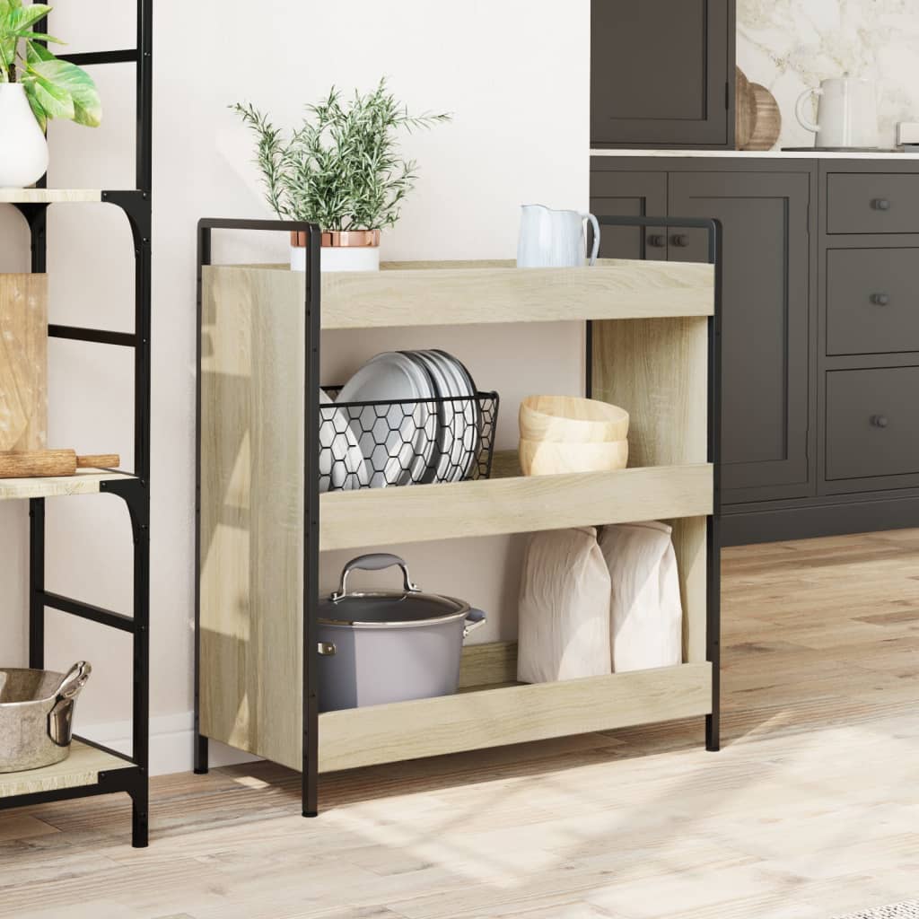 Kjøkkentralle Sonoma Eik 70X30X82 Cm Konstruert Tre