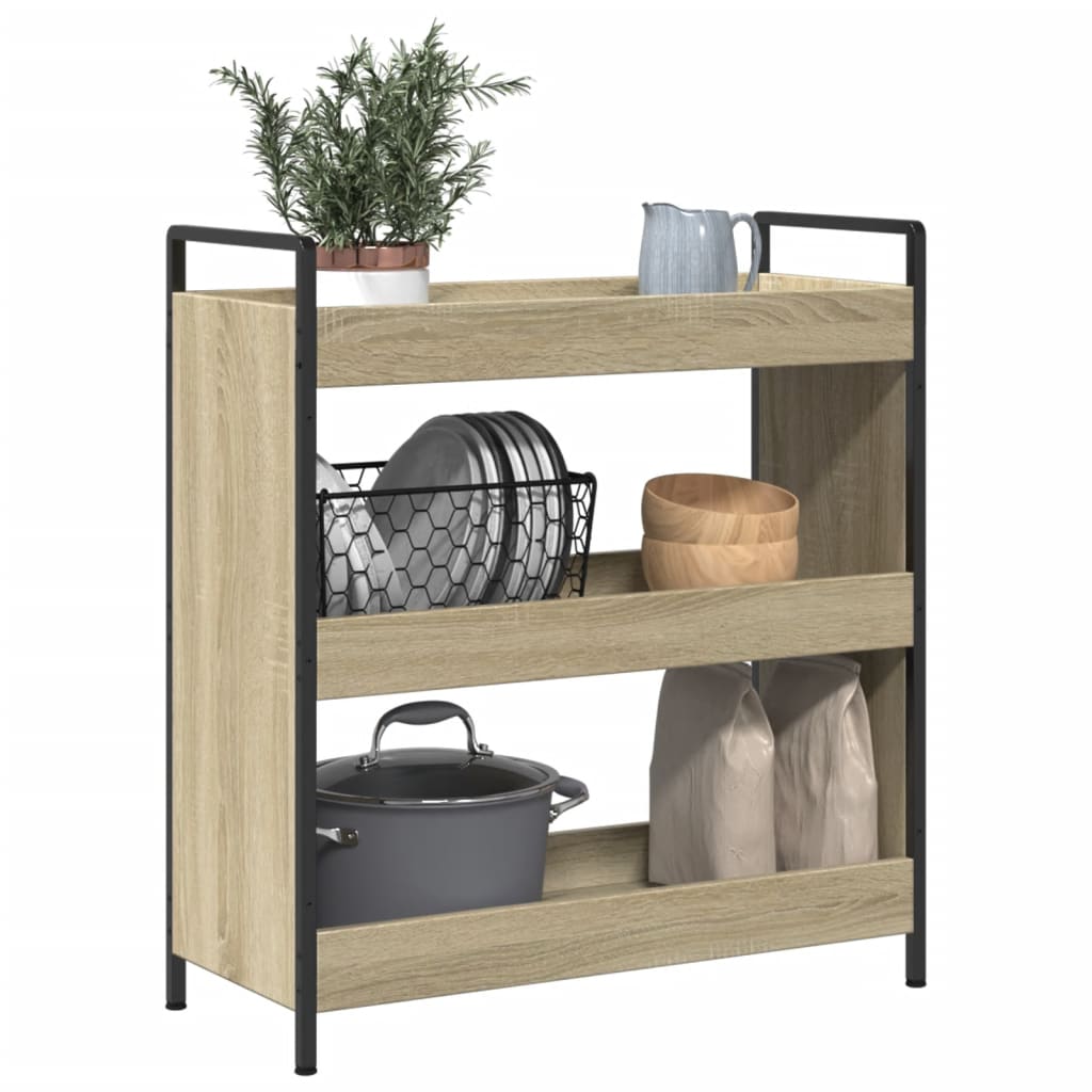 Kjøkkentralle Sonoma Eik 70X30X82 Cm Konstruert Tre