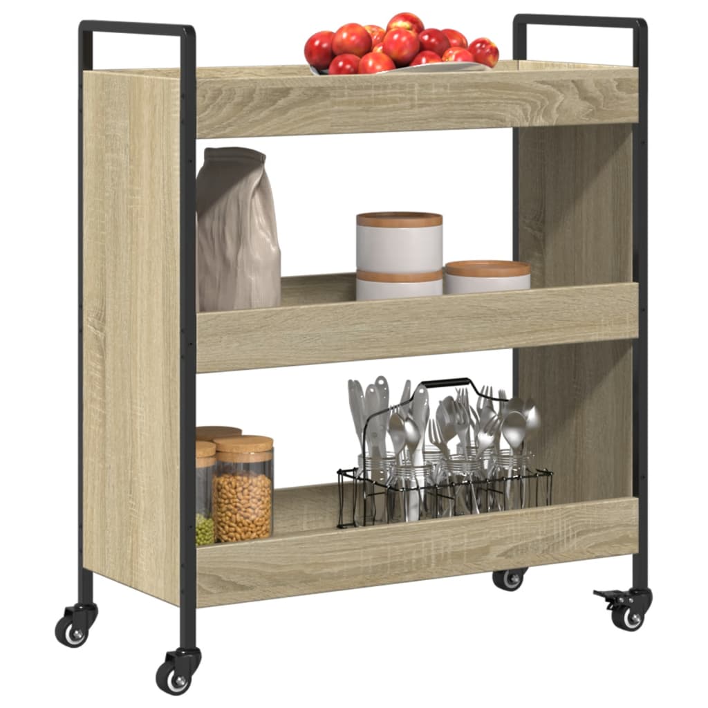 Kjøkkentralle Sonoma Eik 70X30X82 Cm Konstruert Tre