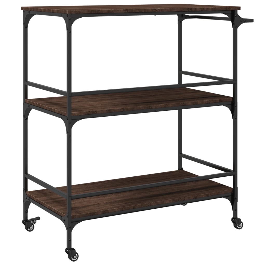 Kjøkkentralle Brun Eik 100,5X50X105 Cm Konstruert Tre