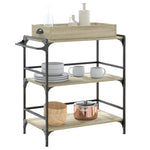 Kjøkkentralle Sonoma Eik 81,5X41X92,5 Cm Konstruert Tre