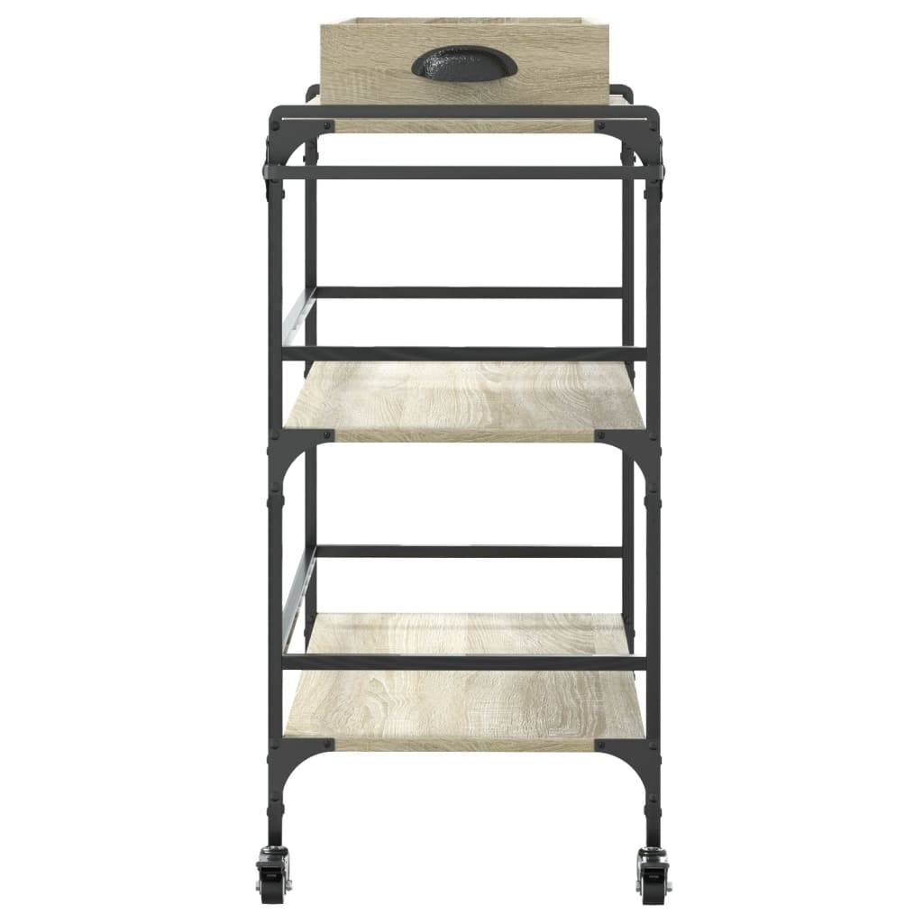 Kjøkkentralle Sonoma Eik 81,5X41X92,5 Cm Konstruert Tre