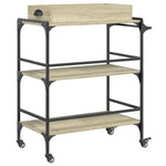 Kjøkkentralle Sonoma Eik 81,5X41X92,5 Cm Konstruert Tre
