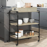 Kjøkkentralle Sonoma Eik 81,5X41X92,5 Cm Konstruert Tre