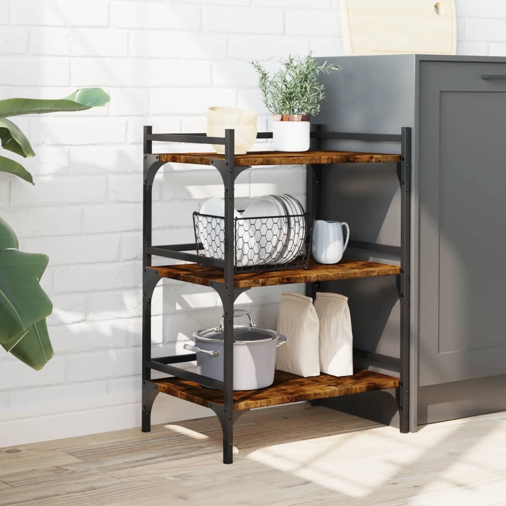 Kjøkkentralle Røkt Eik 50X35X75,5 Cm Konstruert Tre