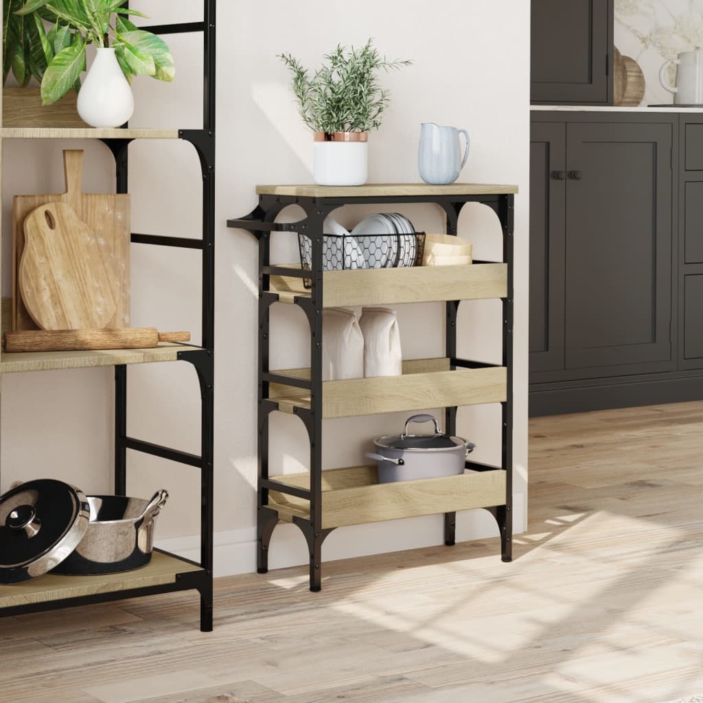 Kjøkkentralle Sonoma Eik 53X20X76 Cm Konstruert Tre