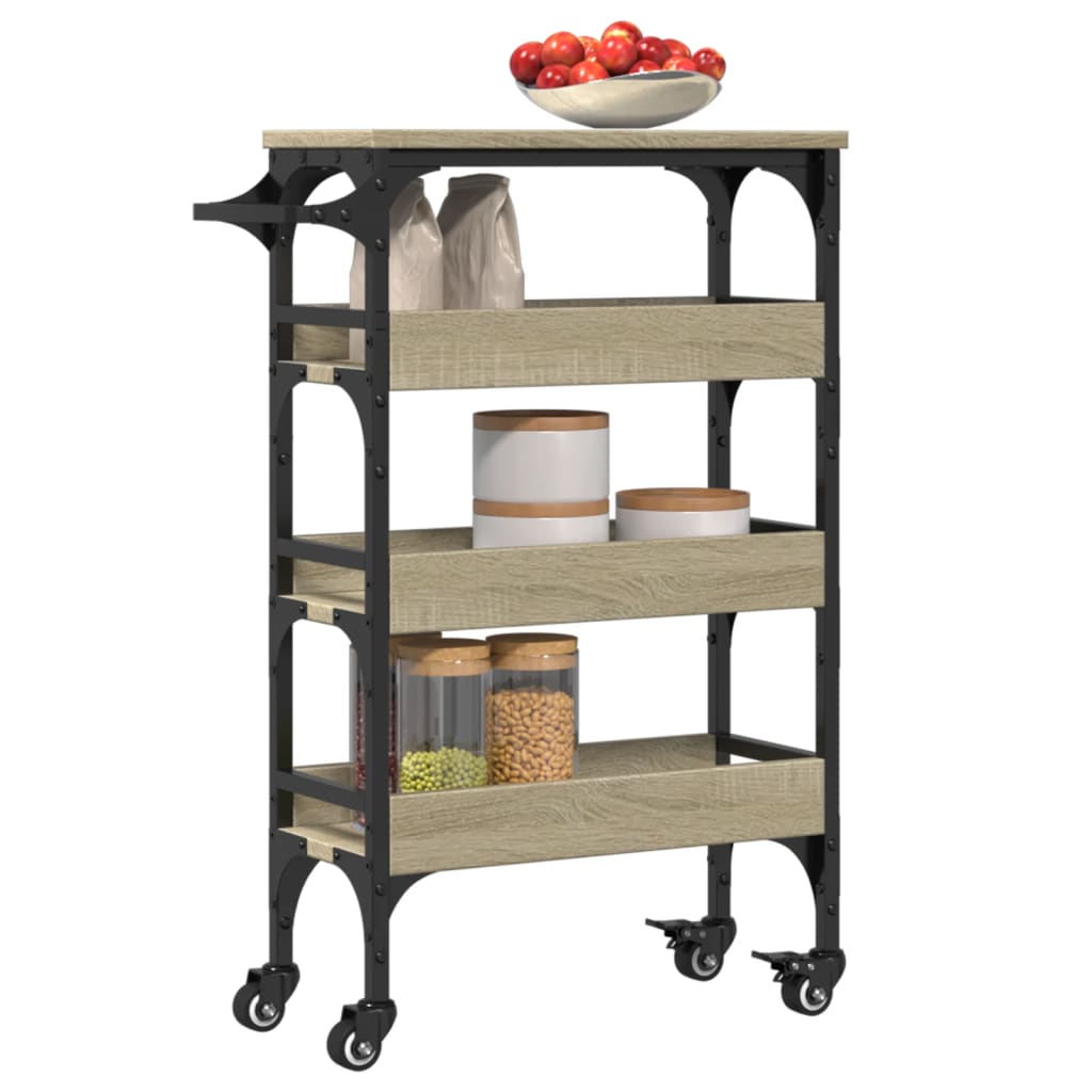 Kjøkkentralle Sonoma Eik 53X20X76 Cm Konstruert Tre