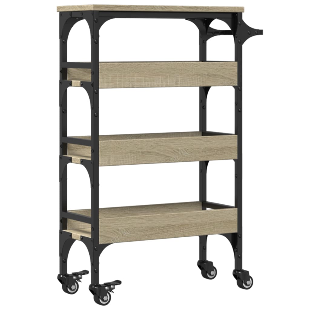 Kjøkkentralle Sonoma Eik 53X20X76 Cm Konstruert Tre