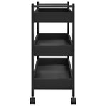 Kjøkkentralle Svart 50X30X70 Cm Konstruert Tre
