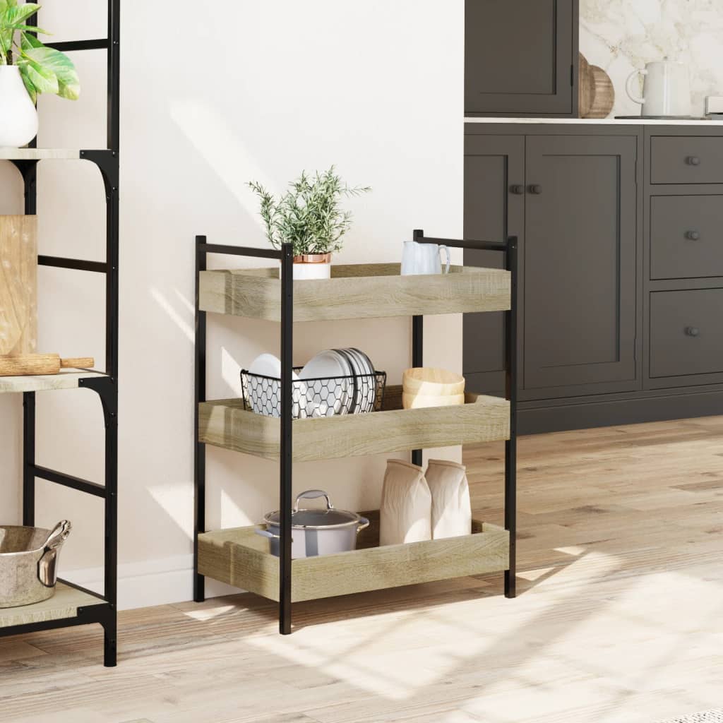 Kjøkkentralle Sonoma Eik 50X30X70 Cm Konstruert Tre