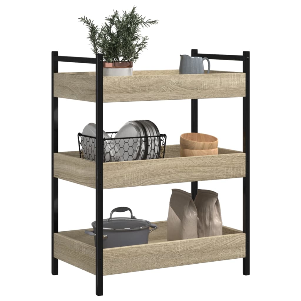 Kjøkkentralle Sonoma Eik 50X30X70 Cm Konstruert Tre