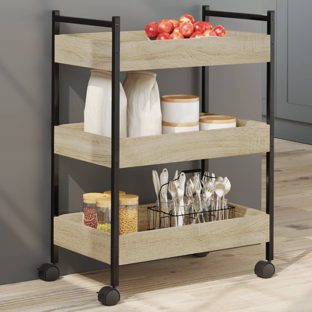 Kjøkkentralle Sonoma Eik 50X30X70 Cm Konstruert Tre