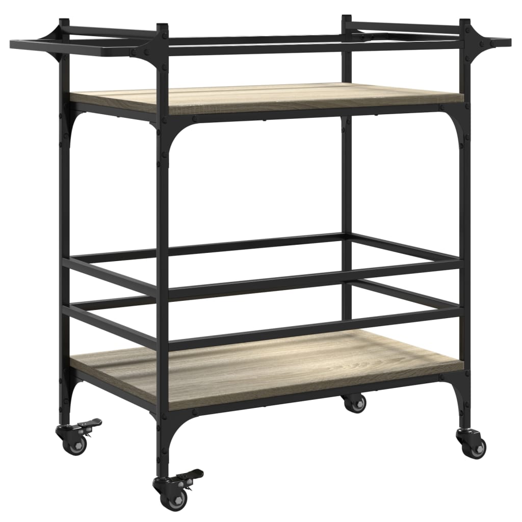 Kjøkkentralle Sonoma Eik 82X40X78,5 Cm Konstruert Tre