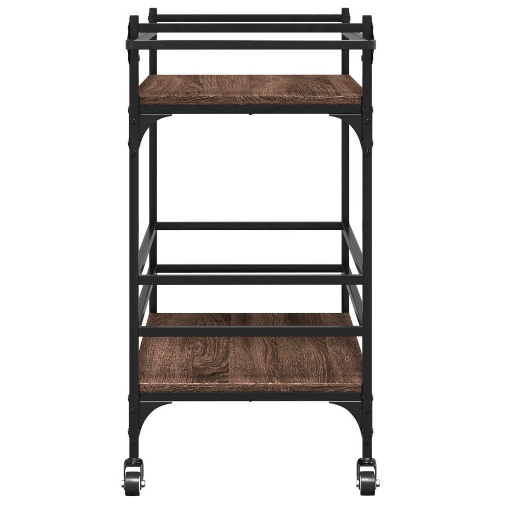 Kjøkkentralle Brun Eik 82X40X78,5 Cm Konstruert Tre