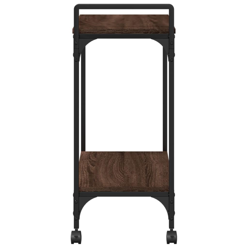 Kjøkkentralle Brun Eik 60,5X31X72,5 Cm Konstruert Tre