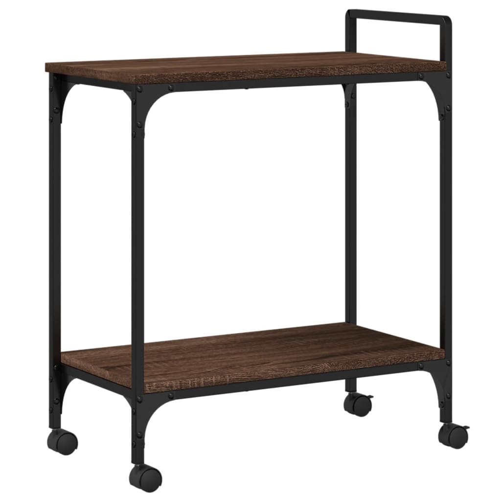 Kjøkkentralle Brun Eik 60,5X31X72,5 Cm Konstruert Tre
