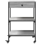 Kjøkkentralle Grå Sonoma 60X48X89,5 Cm Konstruert Tre