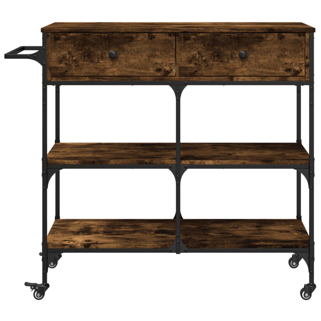 Kjøkkentralle Røkt Eik 105X42X95 Cm Konstruert Tre