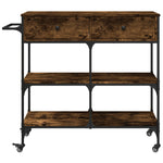 Kjøkkentralle Røkt Eik 105X42X95 Cm Konstruert Tre