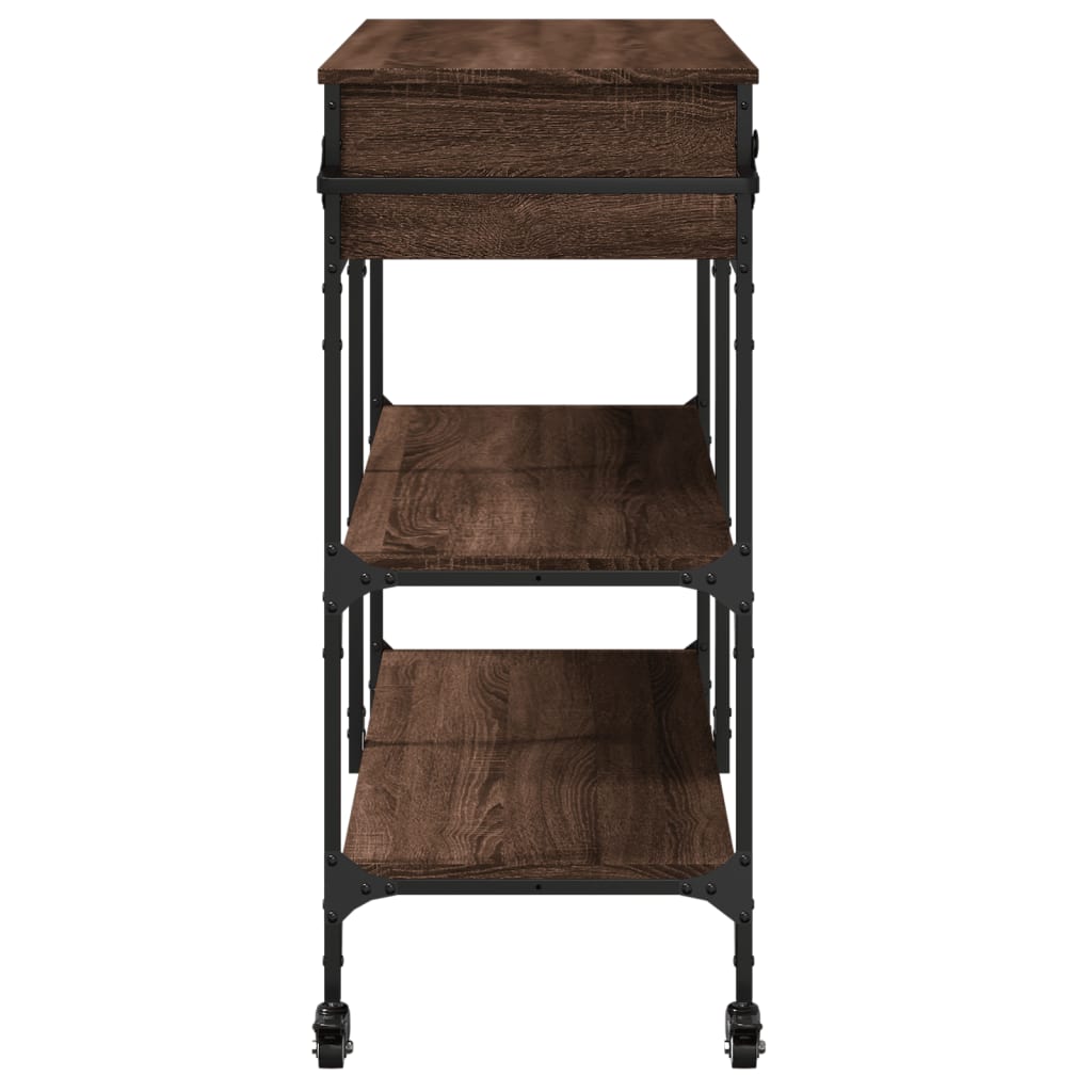 Kjøkkentralle Brun Eik 105X42X95 Cm Konstruert Tre