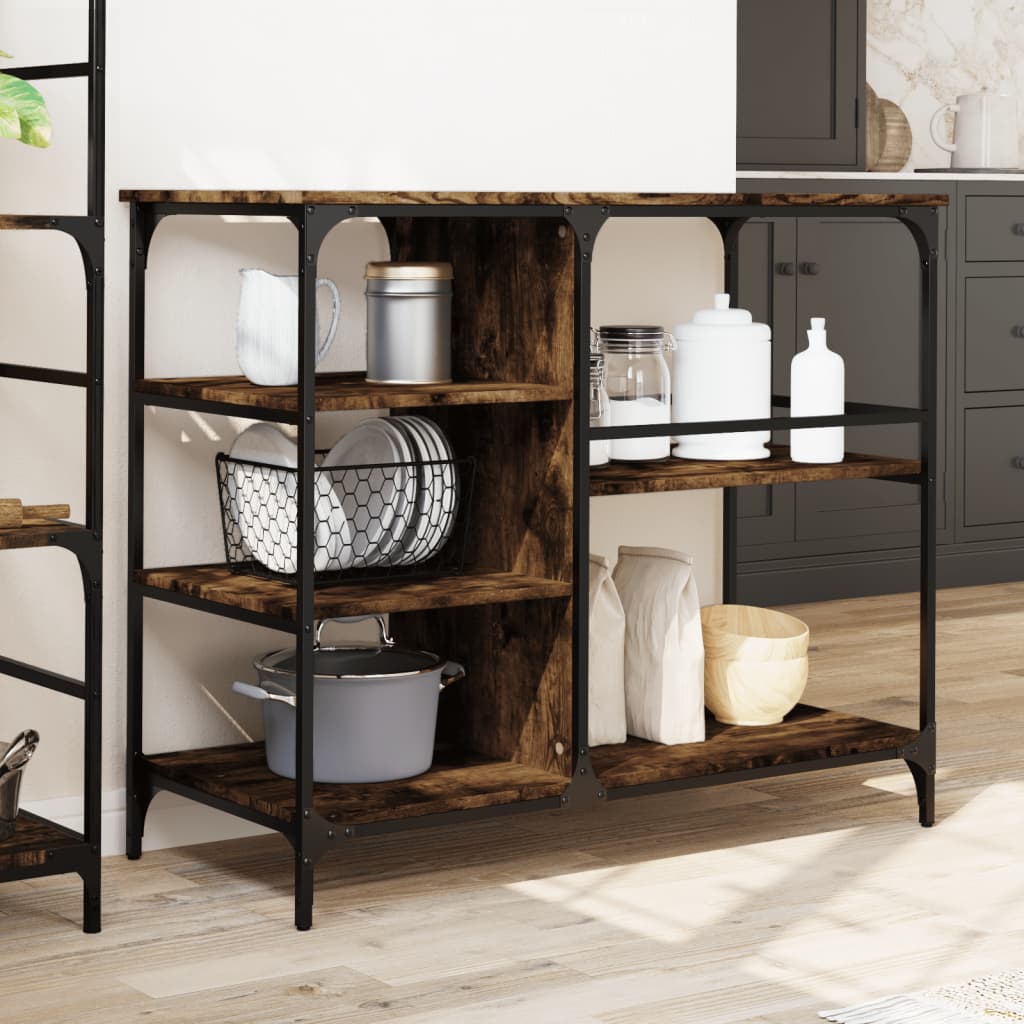Kjøkkentralle Røkt Eik 100X45X89,5 Cm Konstruert Tre