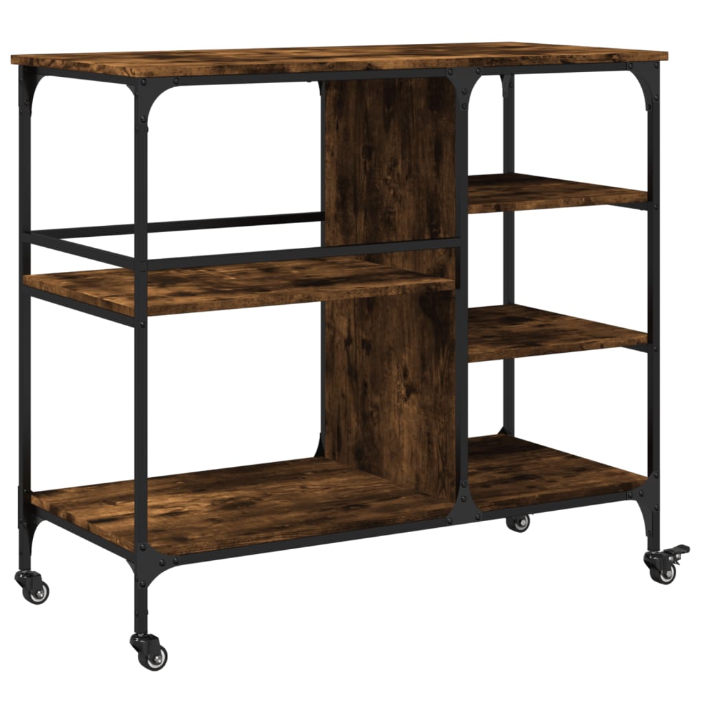 Kjøkkentralle Røkt Eik 100X45X89,5 Cm Konstruert Tre
